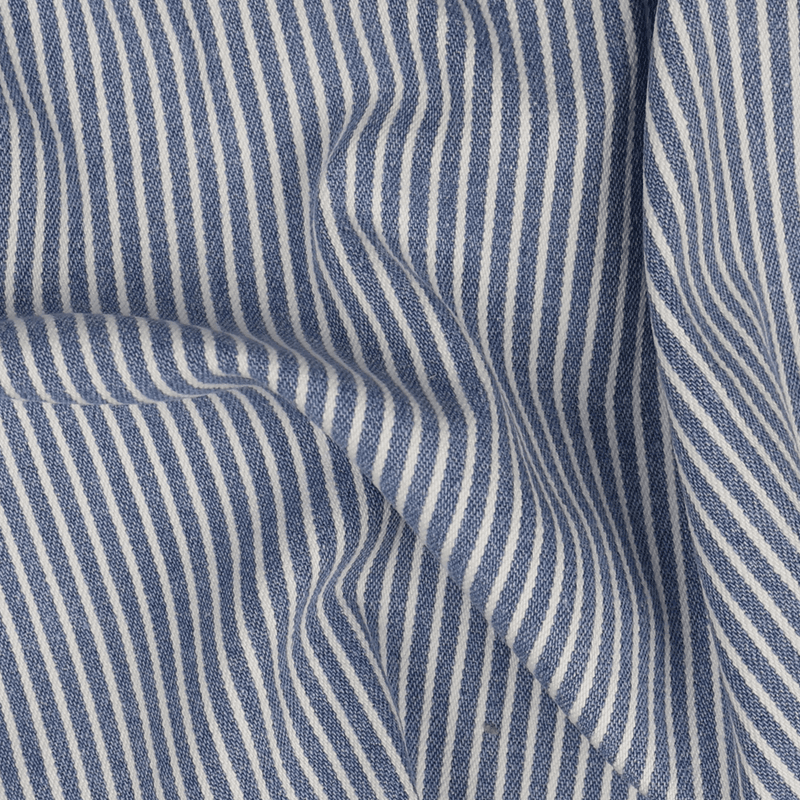 Stripy Lys Blå - Stretchdenim