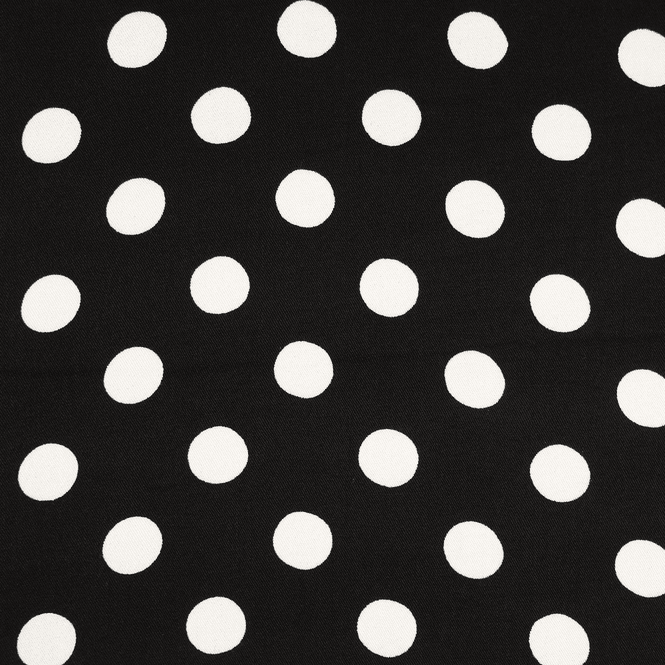 Hovedbilde Dots Sort - Viskose  Twill