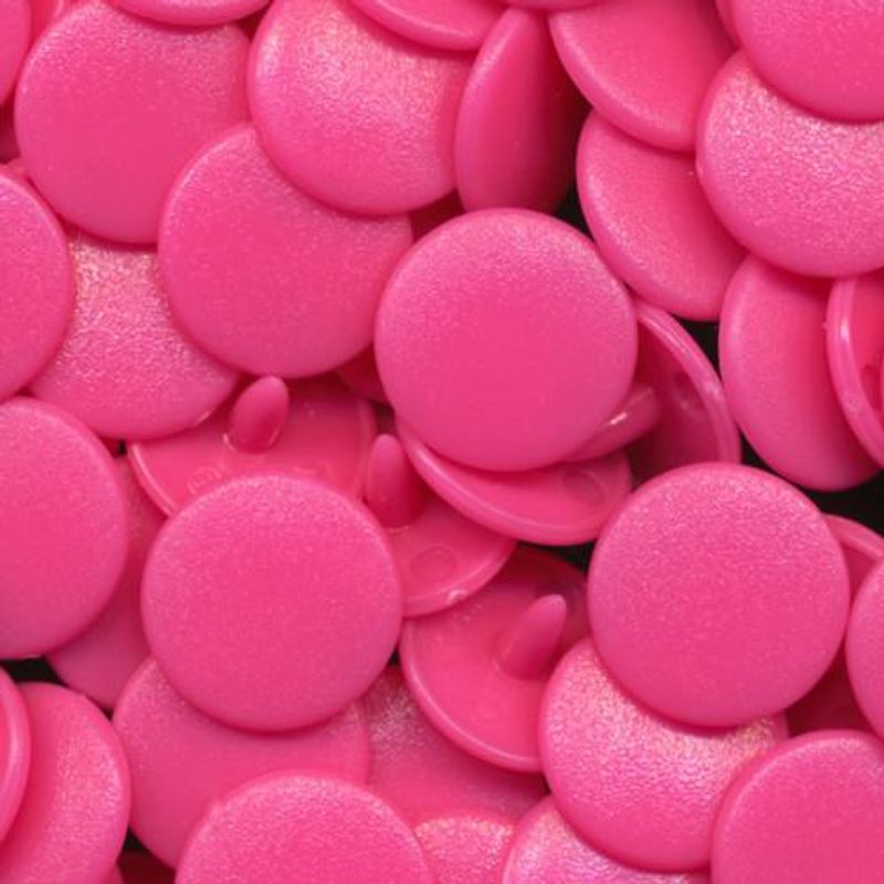 Mørk Rosa Matt KAM plasttrykknapp 25 stk (M47)