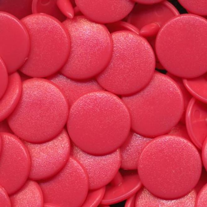 Hovedbilde Bringebær Matt KAM plasttrykknapp 25 stk (M33)