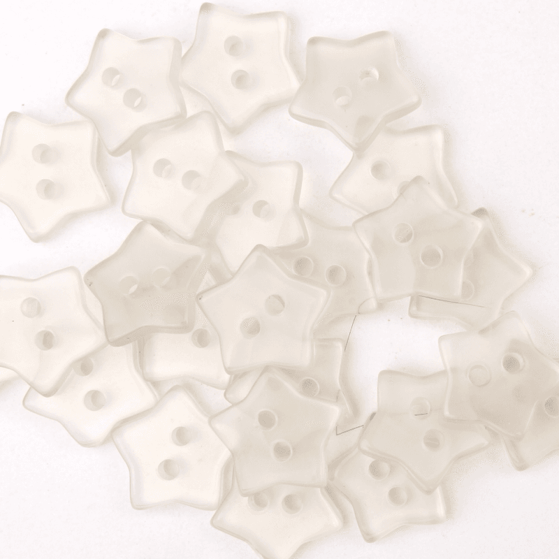 Stjerne Blank - 12 mm Resin Knapp