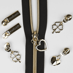 Hovedbilde Sort/Gull - 3 m Nylon Glidel&aring;s #5