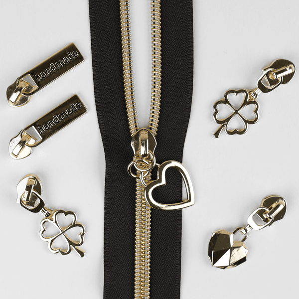 Sort/Gull - 3 m Nylon Glidel&aring;s #5