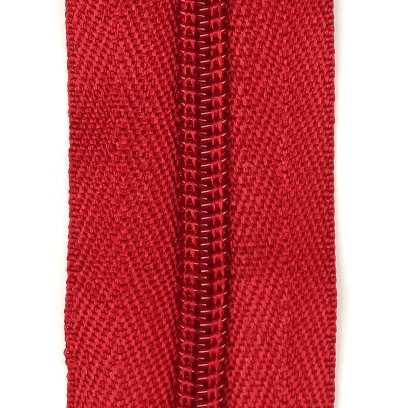 Rød - Glidelås metervare 6mm