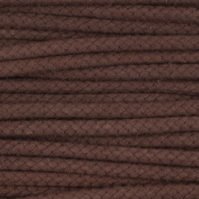 Brun - Rund Snor 5 mm
