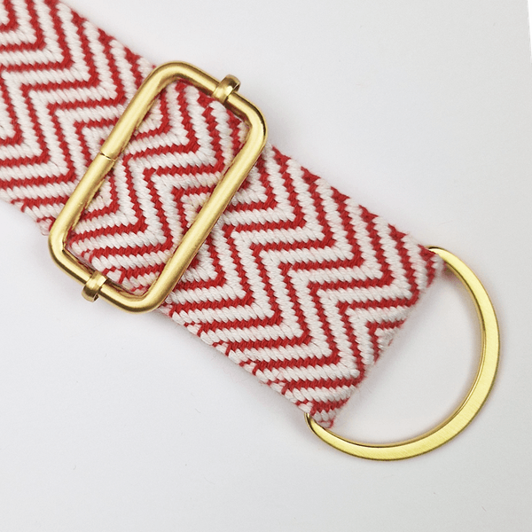Chevron Rød - Vevd Bånd 38 mm