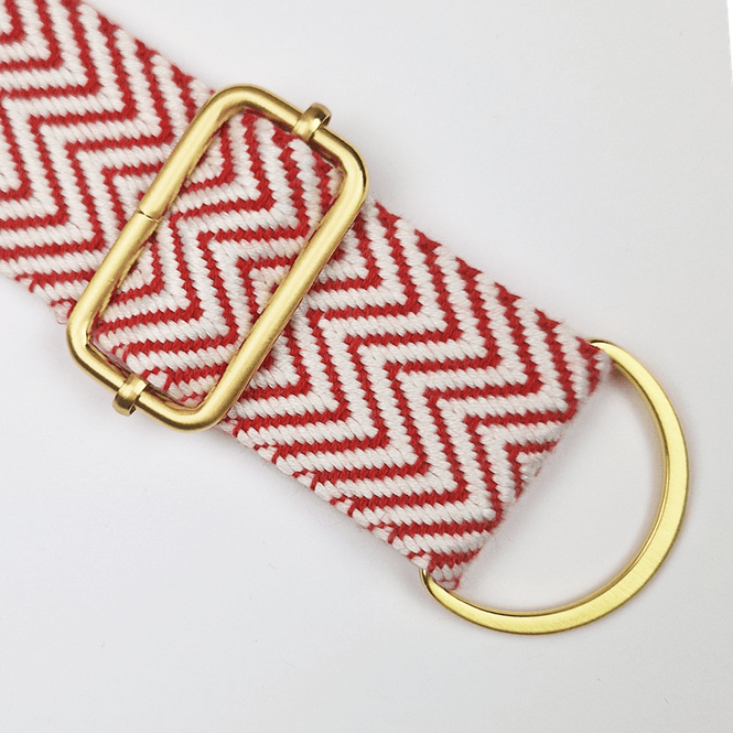 Hovedbilde Chevron Rød - Vevd Bånd 38 mm
