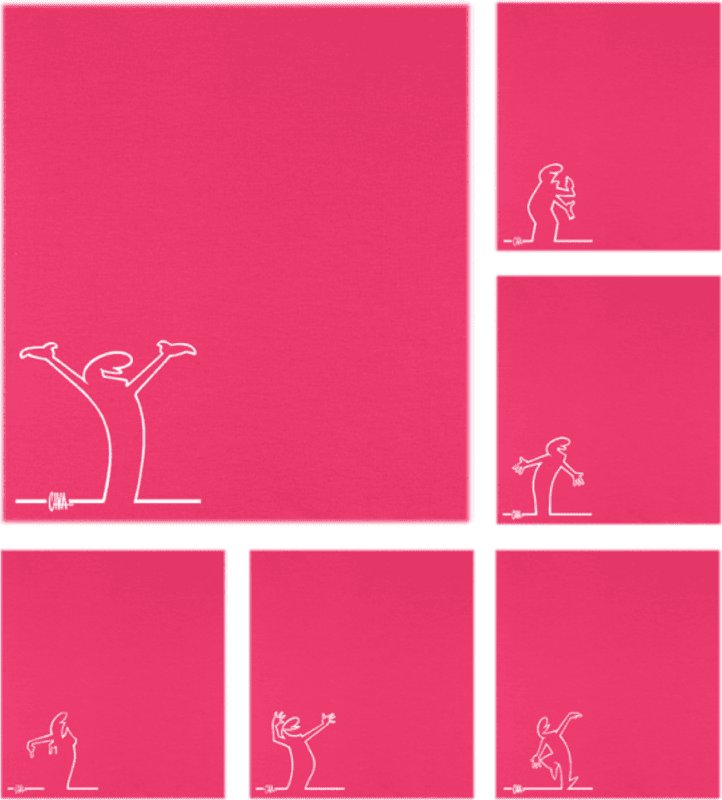 Mørk Rosa Streken - Hals