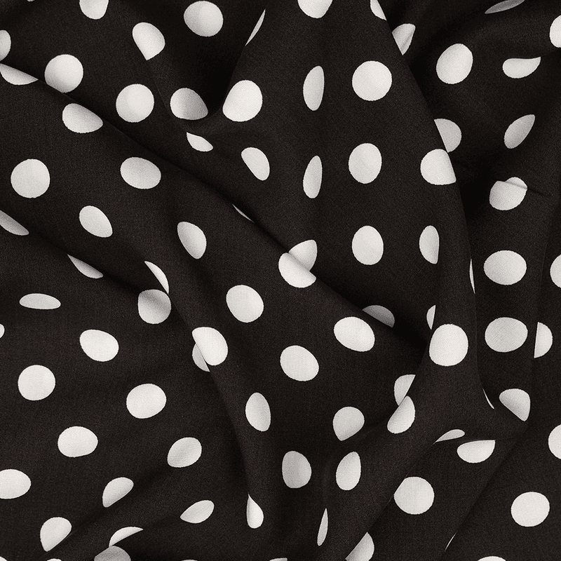 Small Dotty Mokka - Vevd Viskose