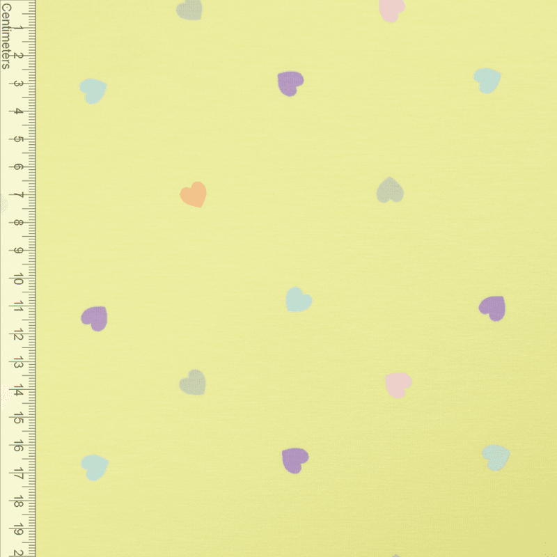 Sprinkle of Hearts Gul - Jersey