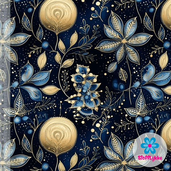 Glam Blue Christmas - French Terry