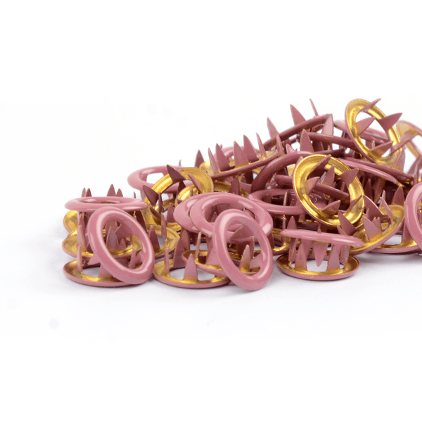 Old Rose TD metalltrykknapper - 10 stk