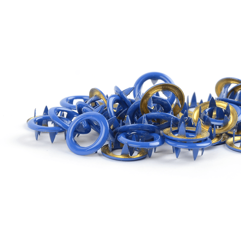 Royal Blue TD metalltrykknapper - 10 stk