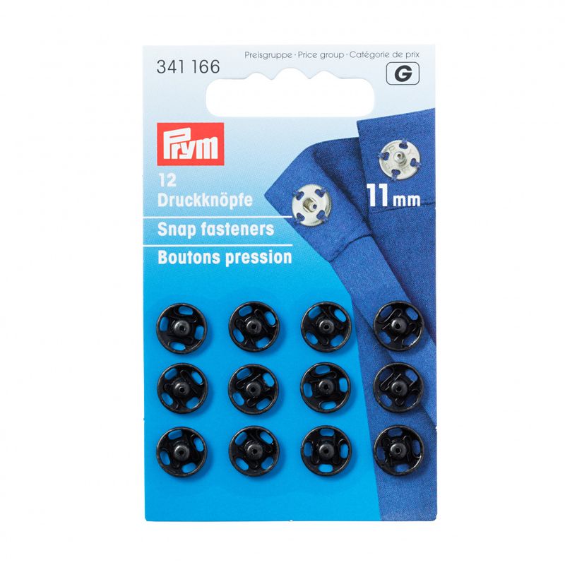 Prym Trykknapp 11mm Sort