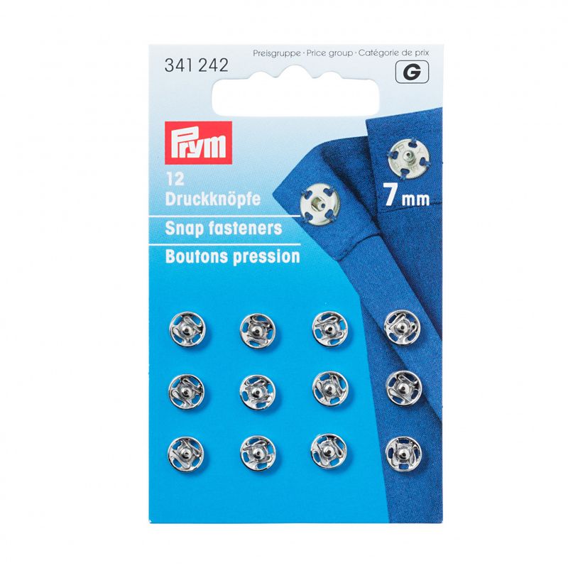 Prym Trykknapp 7mm Sølv