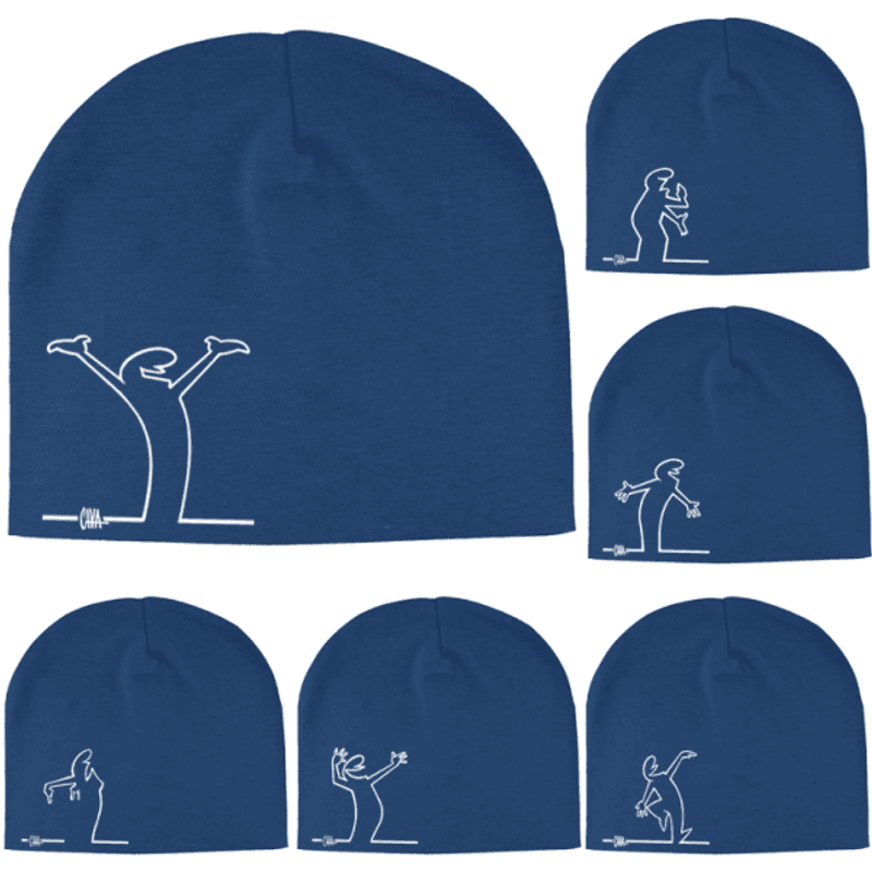 Jeansblå Streken - Lue