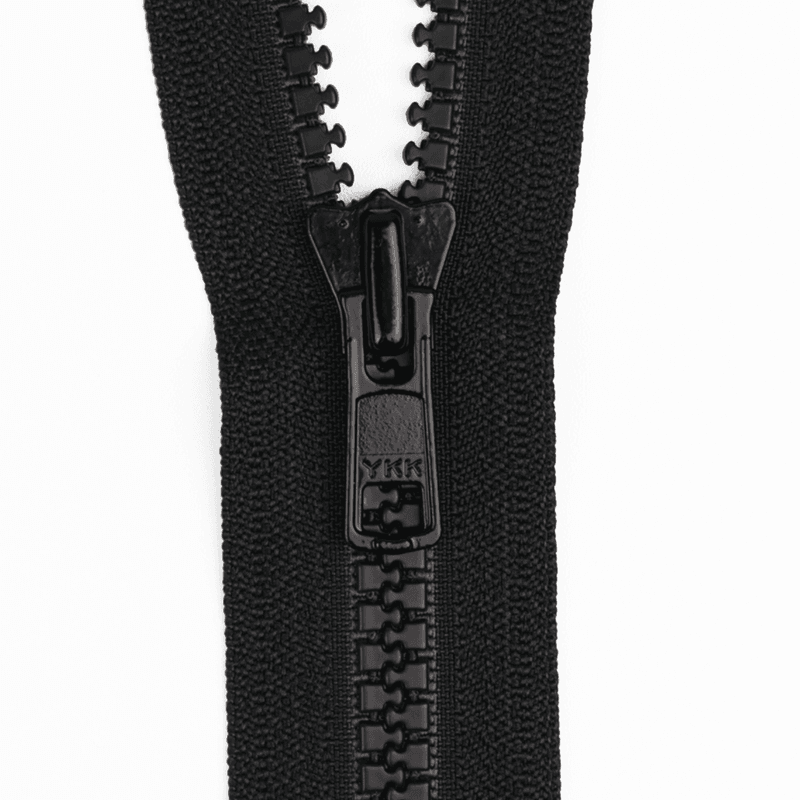 Sort - Vislon Delbar Glidelås (8 mm) - 75 cm