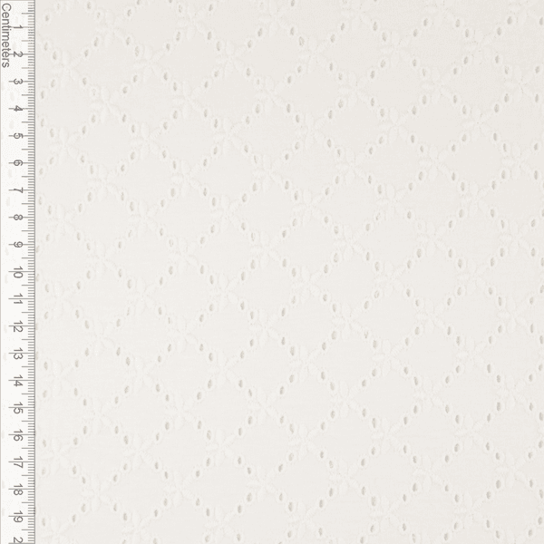 Bea Naturhvit - Brodert Jersey