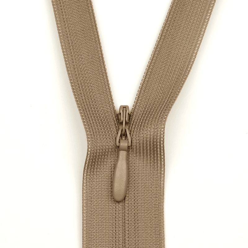 Taupe - Usynlig Glidelås (4 mm)