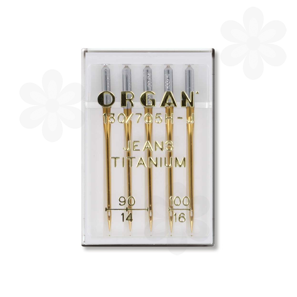 Organ Symaskinnåler Jeans Titanium 90-100 5pk