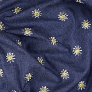 Hovedbilde Prestekrage - Brodert Chambray