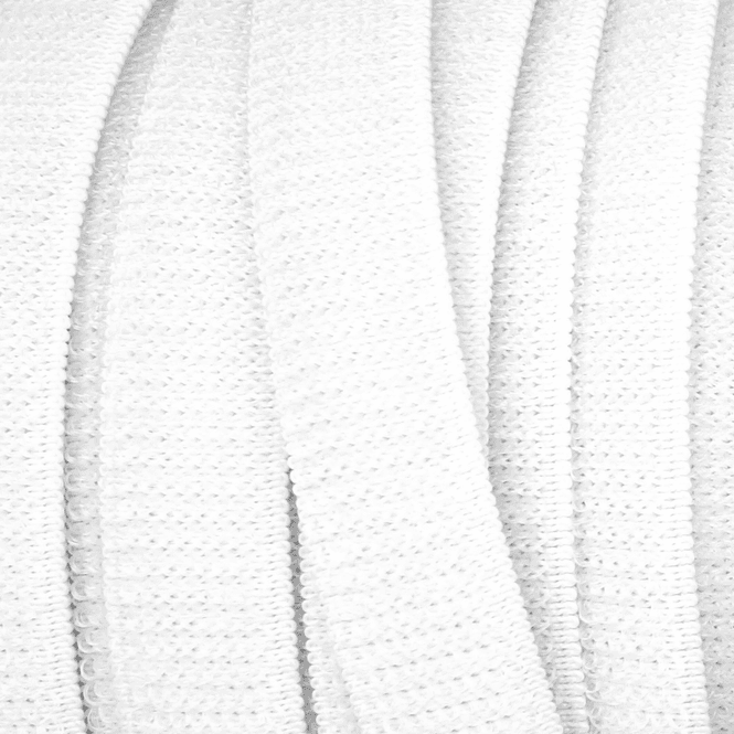 Hovedbilde Hvit Elastisk Borrelås 20 mm - LOOP 2 m