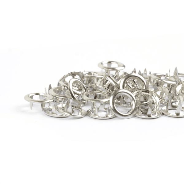 Sølv TD metalltrykknapper - 10 stk