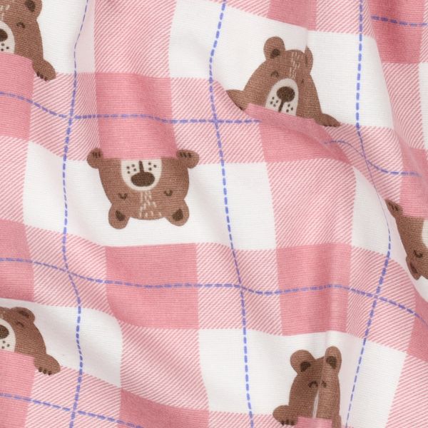 Peek-a-boo-Bear Rosa - Flanell