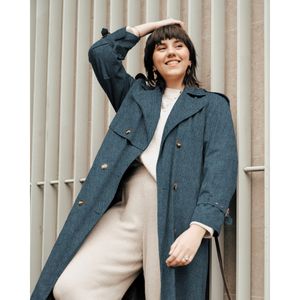 Hovedbilde M&oslash;rk Gr&aring;brun Melert - Vanntett Utend&oslash;rsstoff