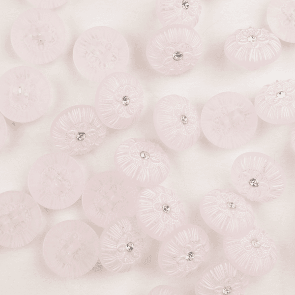 Soft Bloom Rose - 13 mm Resin Knapp