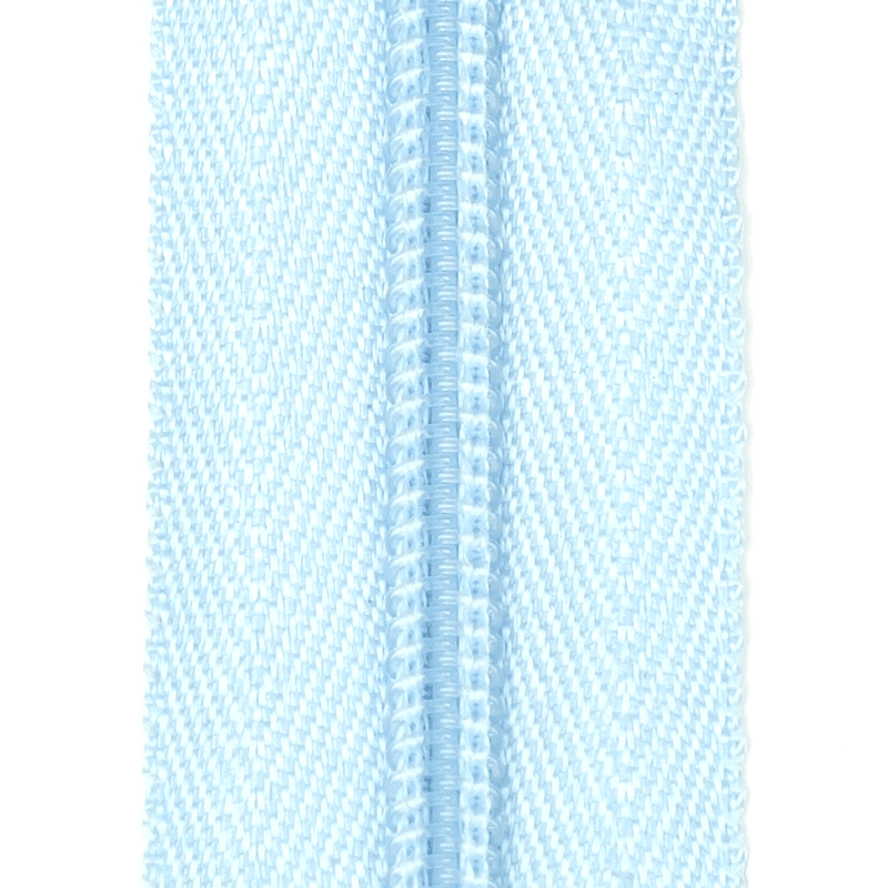 Babyblå - Glidelås metervare 6mm