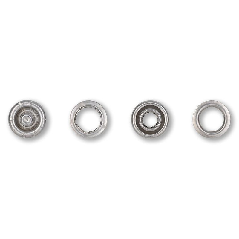 Refill Sølv Ring Metalltrykknapper 10 mm
