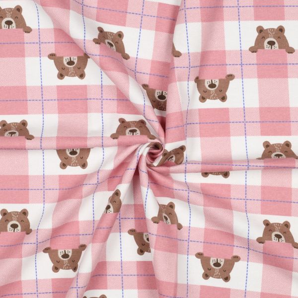 Peek-a-boo-Bear Rosa - Flanell