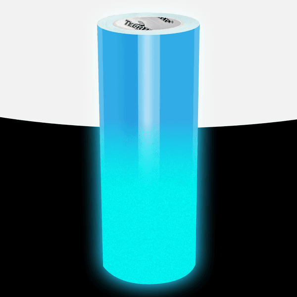 Glow in the Dark HTV Neon Blå 30x50cm (TechWrapCraft)