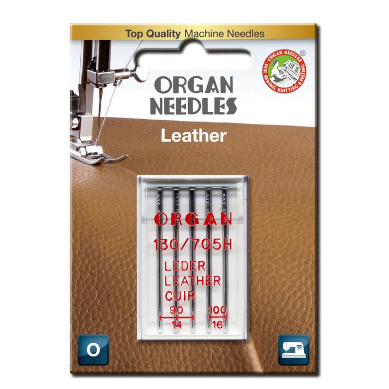 Organ Symaskinnåler Skinn 90-100 5pk