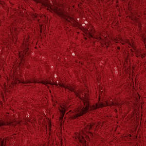 Hovedbilde Red Chenille Lace - Blondestoff