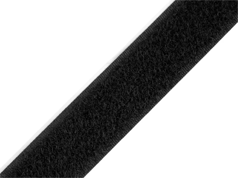 Sort Borrelås Selvklebende - 20 mm 3 m