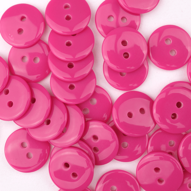 Wien Mørk Rosa - 12.5 mm Resin Knapp
