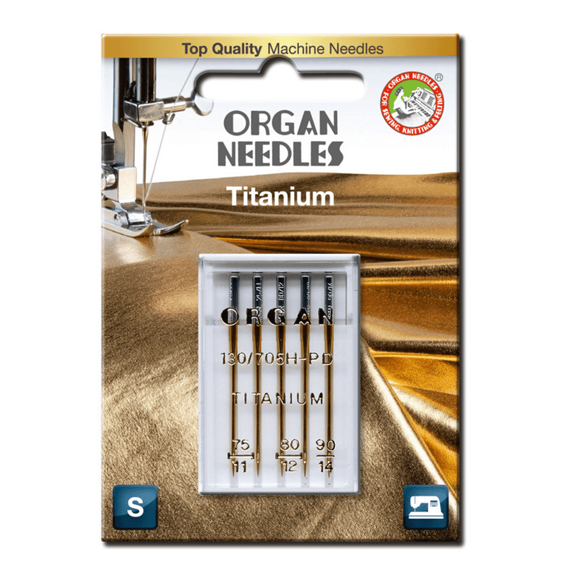 Organ Symaskinnåler Titanium 75-90 5pk