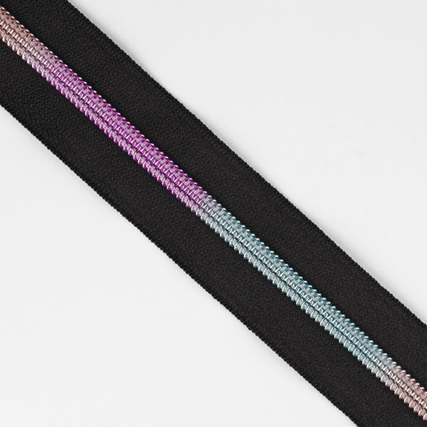 Sort/Regnbue - 3 m Nylon Glidel&aring;s #5