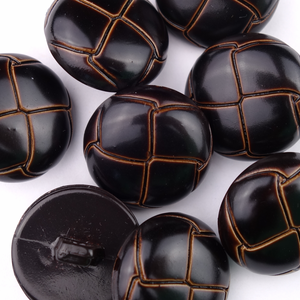 Hovedbilde Pattern Mørk Brun - 23 mm Imitert Skinn Knapp