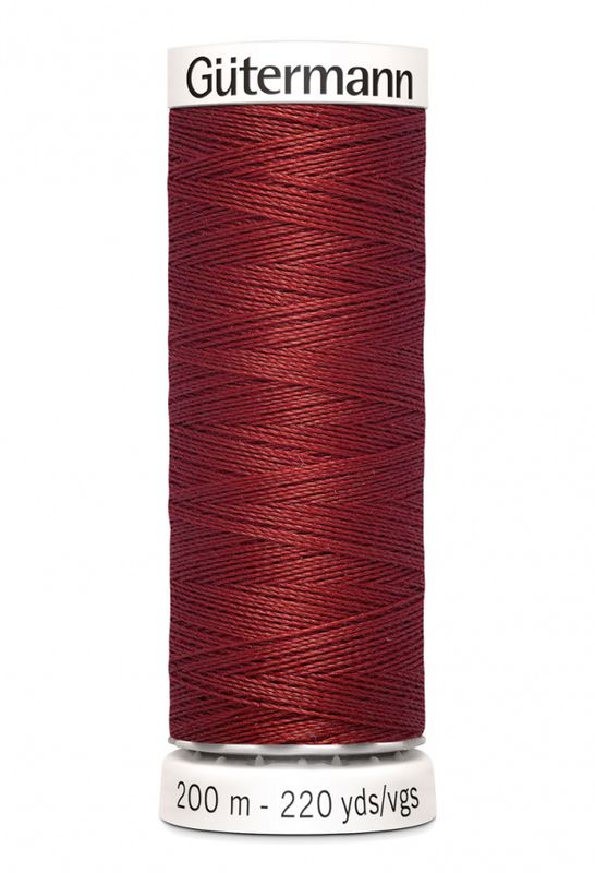 Mørk Mursteinrød 221 - Polyester Sytråd 200 m