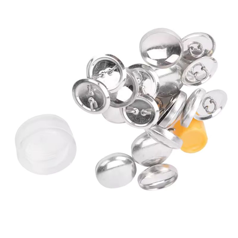 Overtrekksknapper Metall 18 mm - 10 stk
