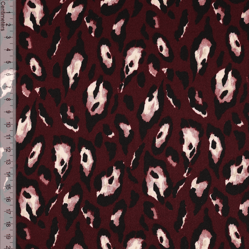 Leo Bordeaux - Viskose Twill