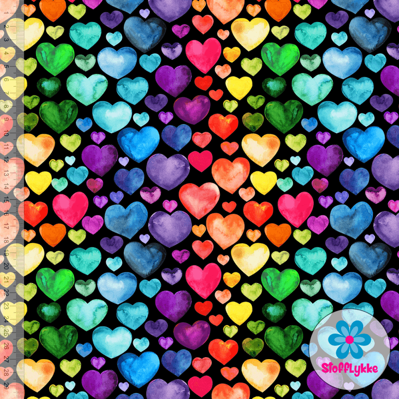 Watercolour Hearts - Jersey
