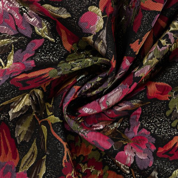 Dark Floral - Jacquard Metallic