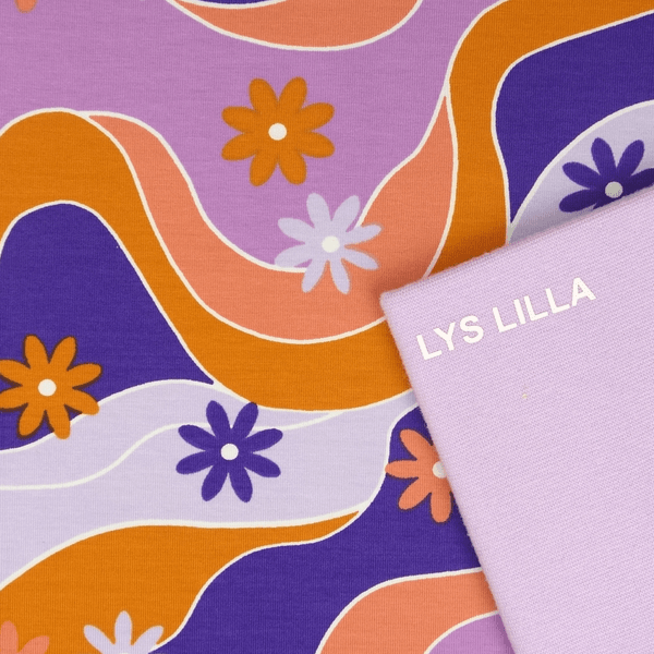 Flower Waves Purple/Orange - Jersey