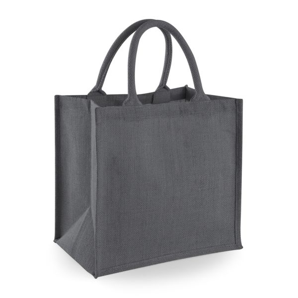 Jute Midi Tote Bag - Graphite Grey