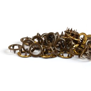 Hovedbilde Dark Brown TD metalltrykknapper - 10 stk