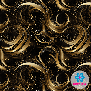 Hovedbilde Black/Gold Swirls - Jersey